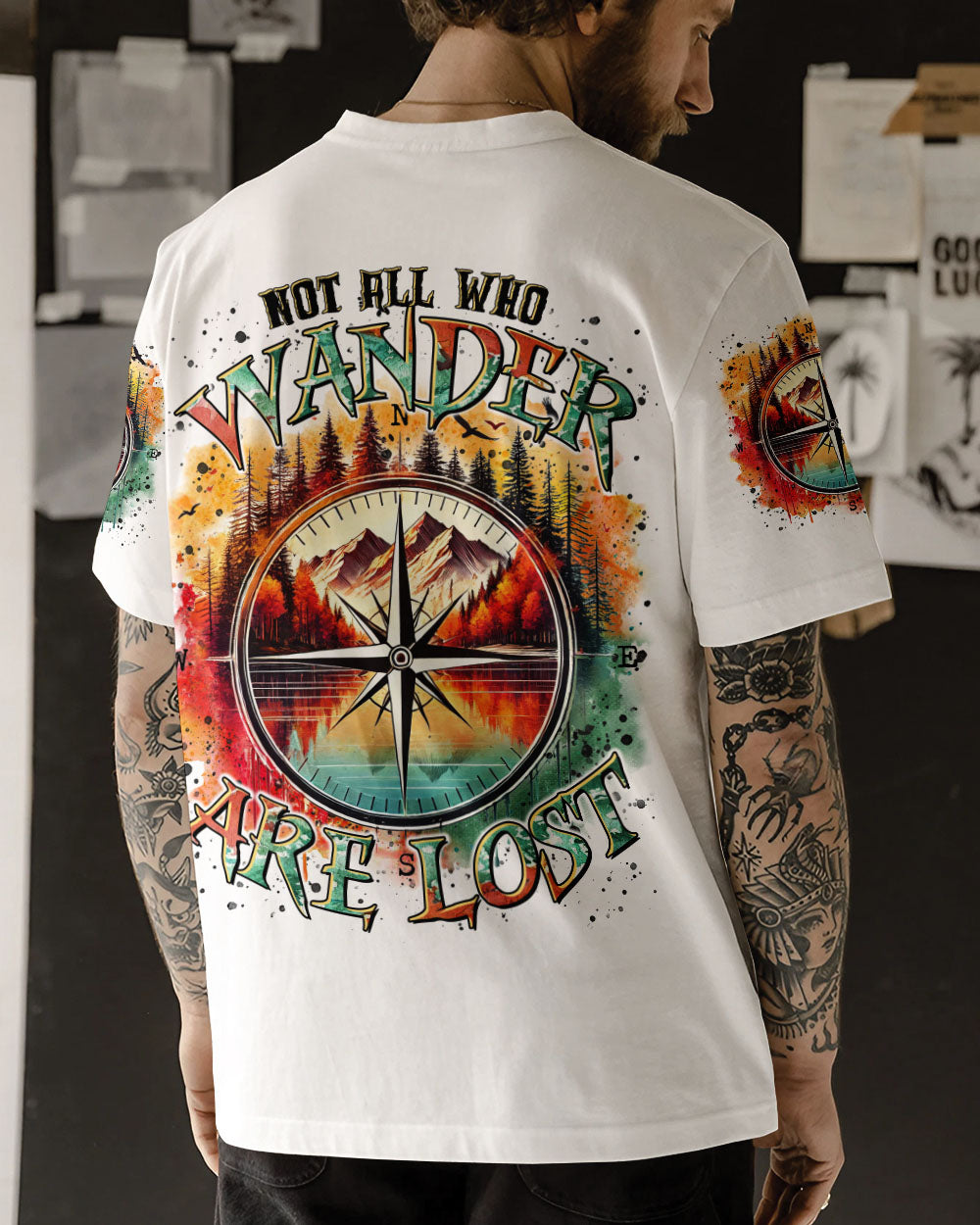 NOT ALL WHO WANDER ARE LOST COMPASS ALL OVER PRINT - TLTR2412241