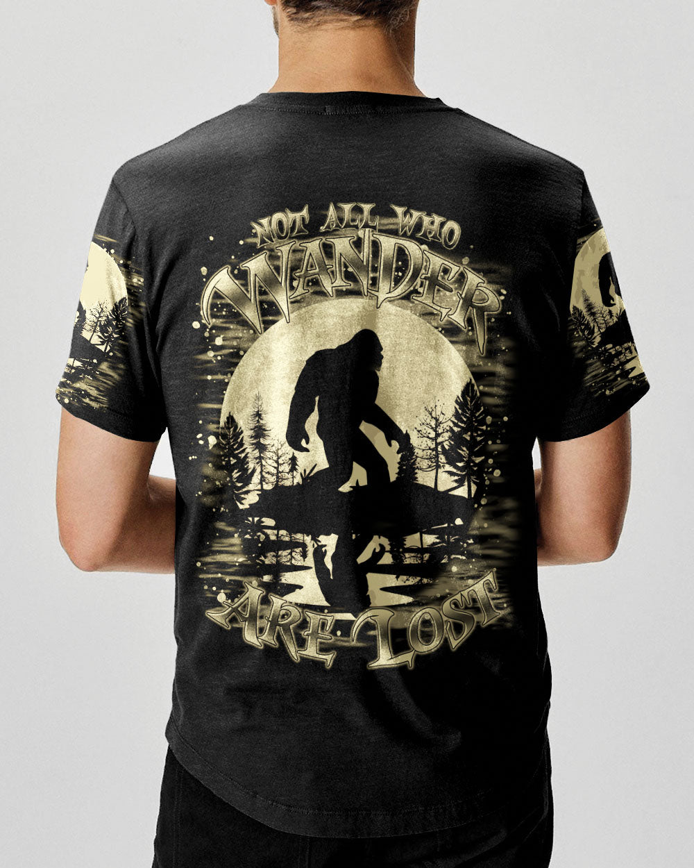 NOT ALL WHO WANDER ARE LOST BIGFOOT MOON ALL OVER PRINT - TLTR2611243
