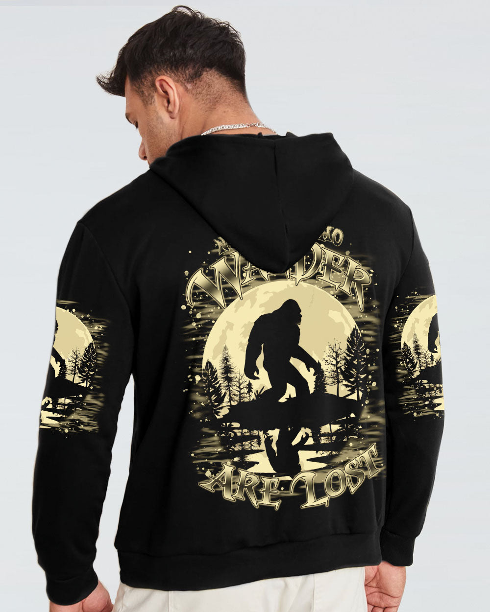 NOT ALL WHO WANDER ARE LOST BIGFOOT MOON ALL OVER PRINT - TLTR2611243
