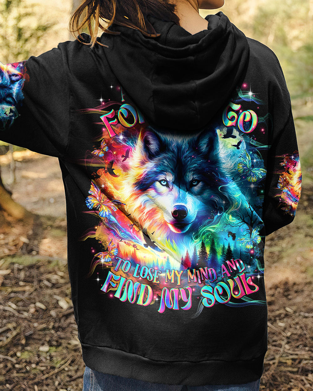 AND INTO THE FOREST I GO WOLF ALL OVER PRINT  - TLTR2703252