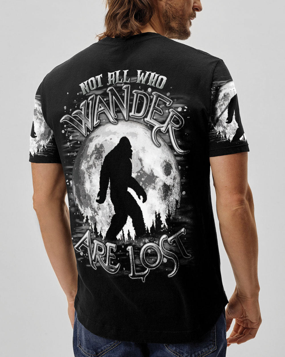 NOT ALL WHO WANDER ARE LOST BIGFOOT MOON ALL OVER PRINT - TLTR3010246