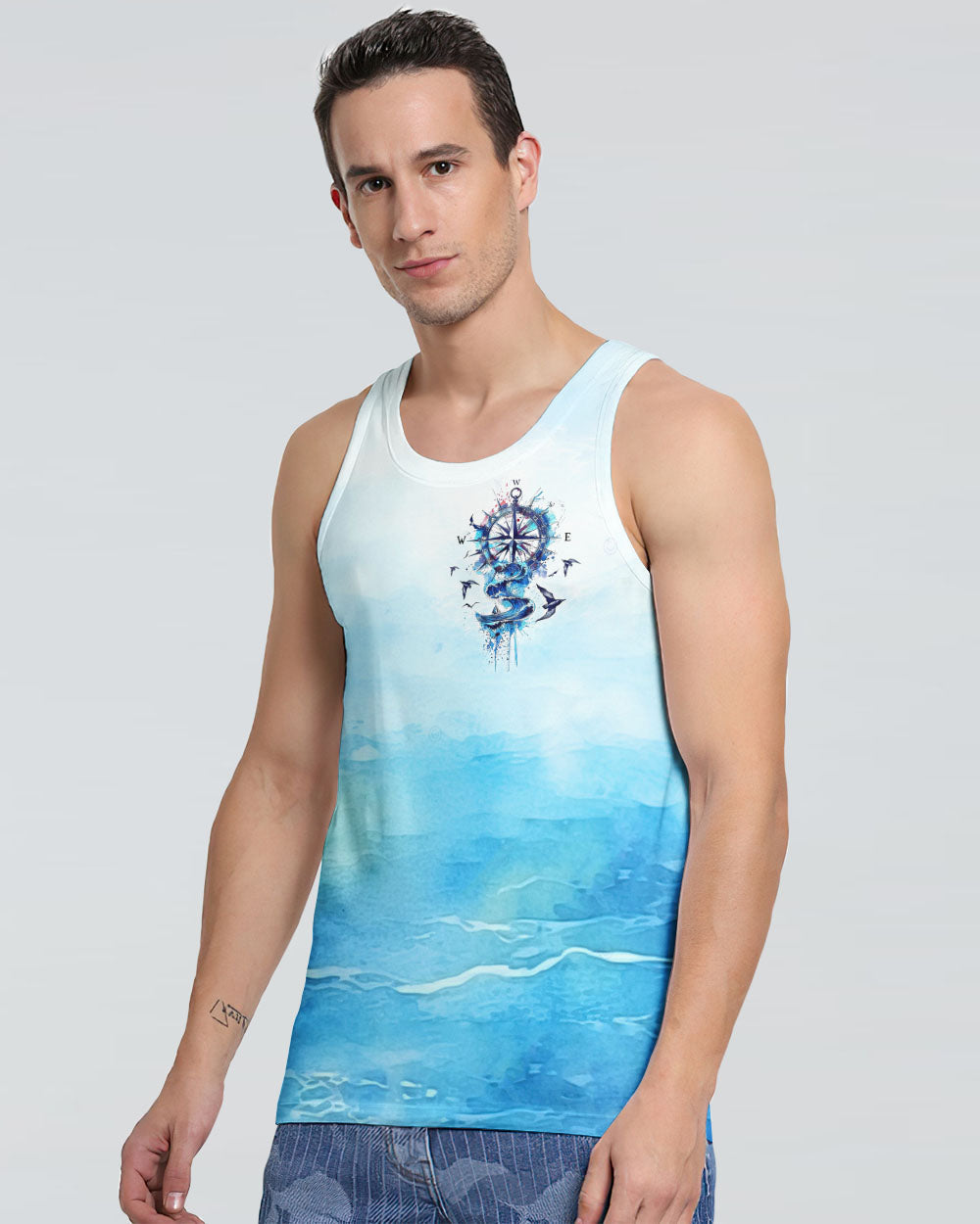 LIVE YOUR LIFE BY A COMPASS WAVES ALL OVER PRINT  - TLTW0503253