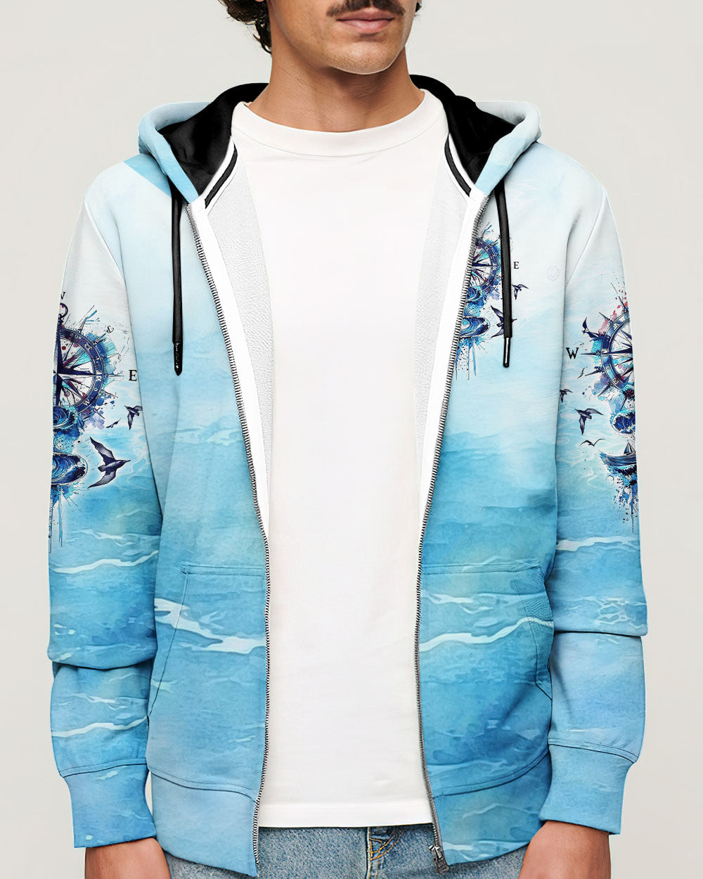 LIVE YOUR LIFE BY A COMPASS WAVES ALL OVER PRINT  - TLTW0503253