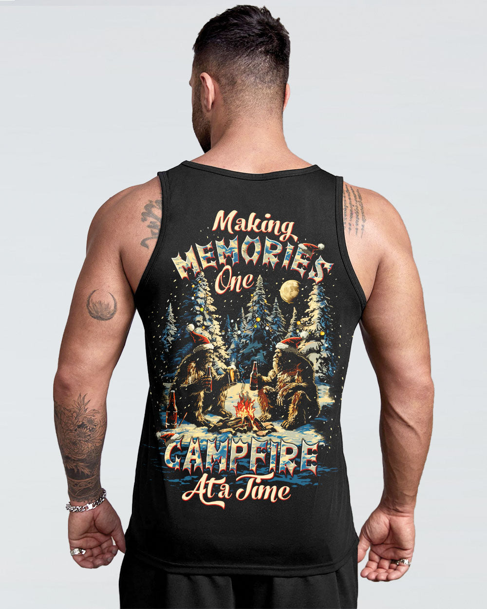 MAKING MEMORIES ONE CAMPFIRE AT A TIME BIGFOOT CHRISTMAS ALL OVER PRINT - TLTW0510244