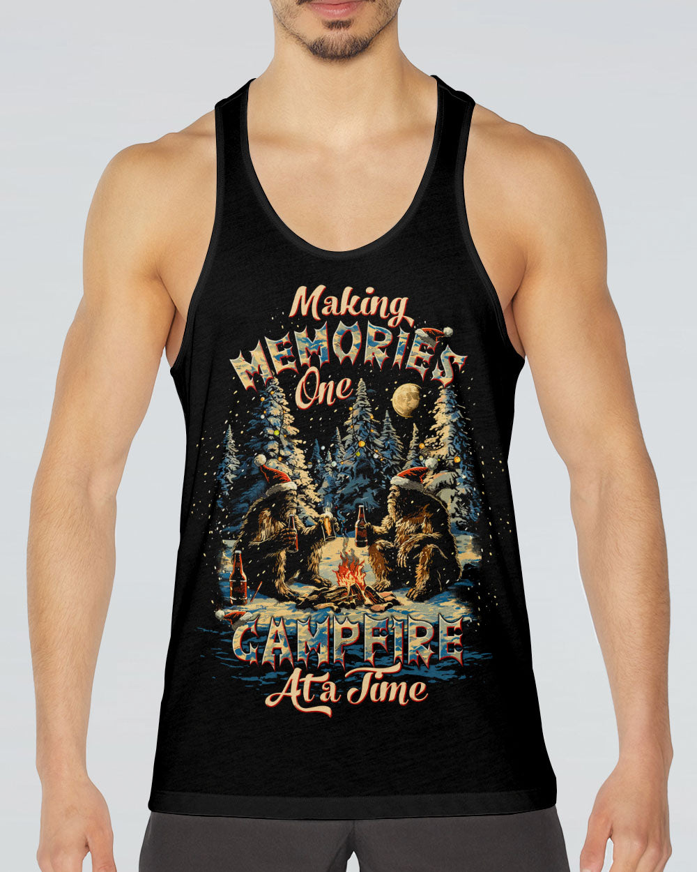 MAKING MEMORIES ONE CAMPFIRE AT A TIME BIGFOOT CHRISTMAS ALL OVER PRINT - TLTW0510244