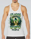 I'M HIDING FROM STUPID PEOPLE BIGFOOT ALL OVER PRINT - TLTW0511243