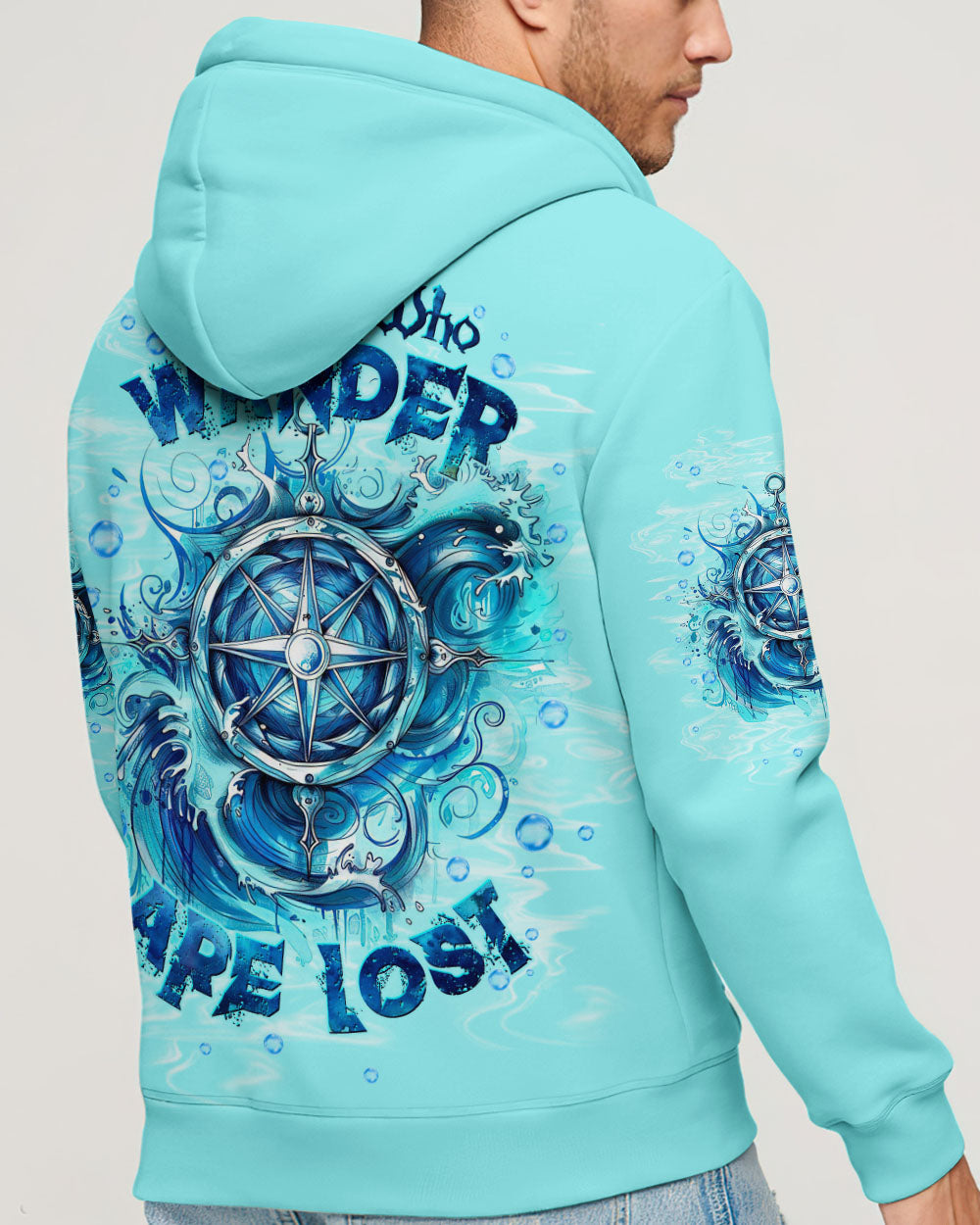 NOT ALL WHO WANDER ARE LOST COMPASS BEACH ALL OVER PRINT - TLTW0603253
