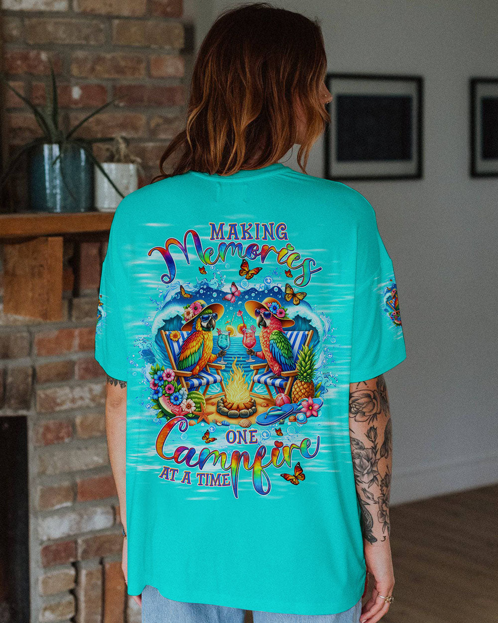 MAKING MEMORIES ONE CAMPFIRE AT A TIME PARROT ALL OVER PRINT - TLTW0606243