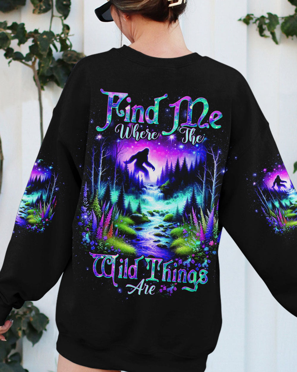 FIND ME WHERE THE WILD THINGS ARE BIGFOOT ALL OVER PRINT - TLTW0611243
