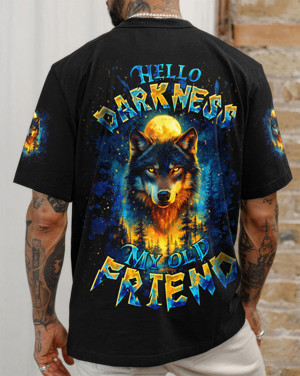 HELLO DARKNESS MY OLD FRIEND WOLF ALL OVER PRINT - TLTW0611251