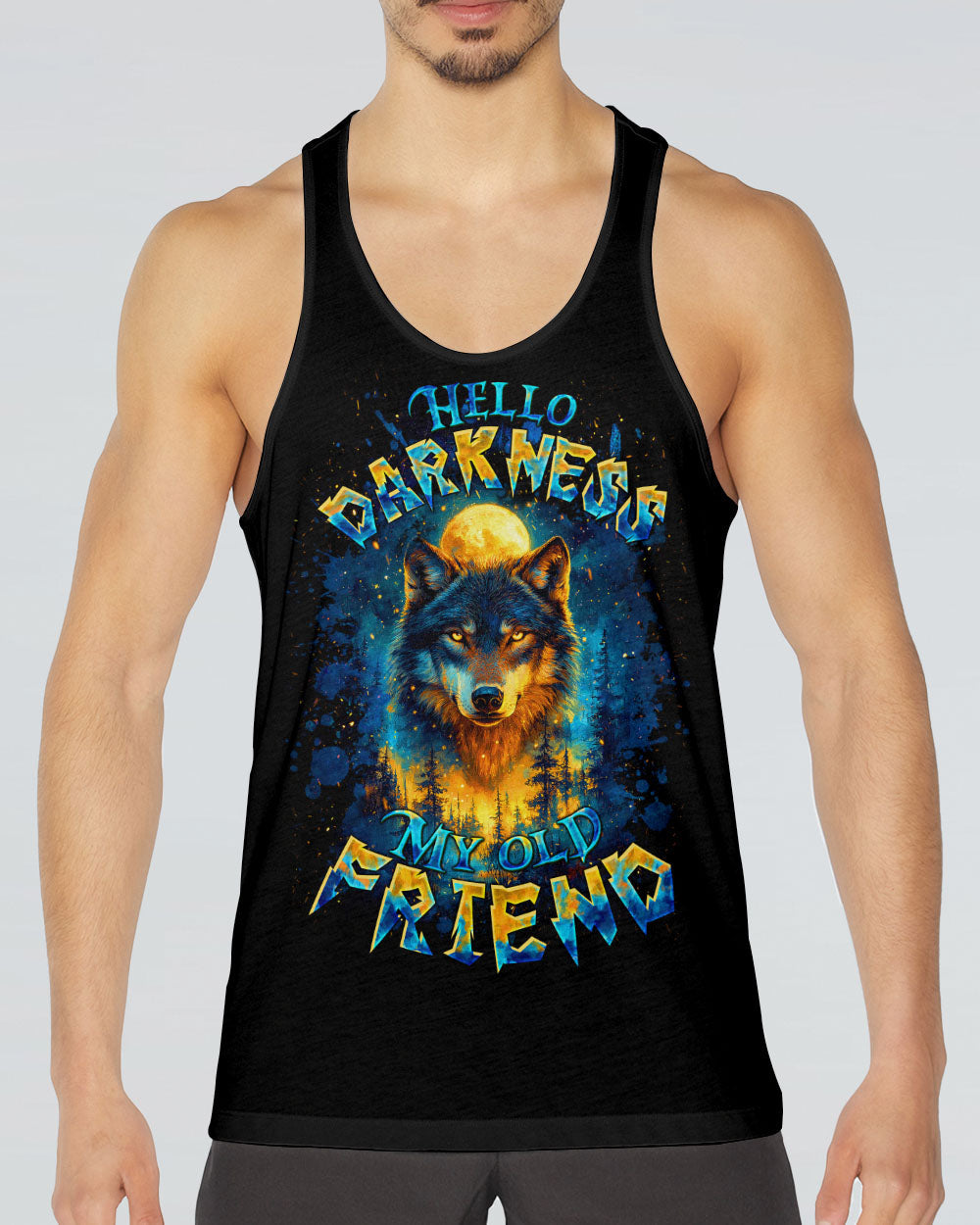 HELLO DARKNESS MY OLD FRIEND WOLF ALL OVER PRINT - TLTW0611251
