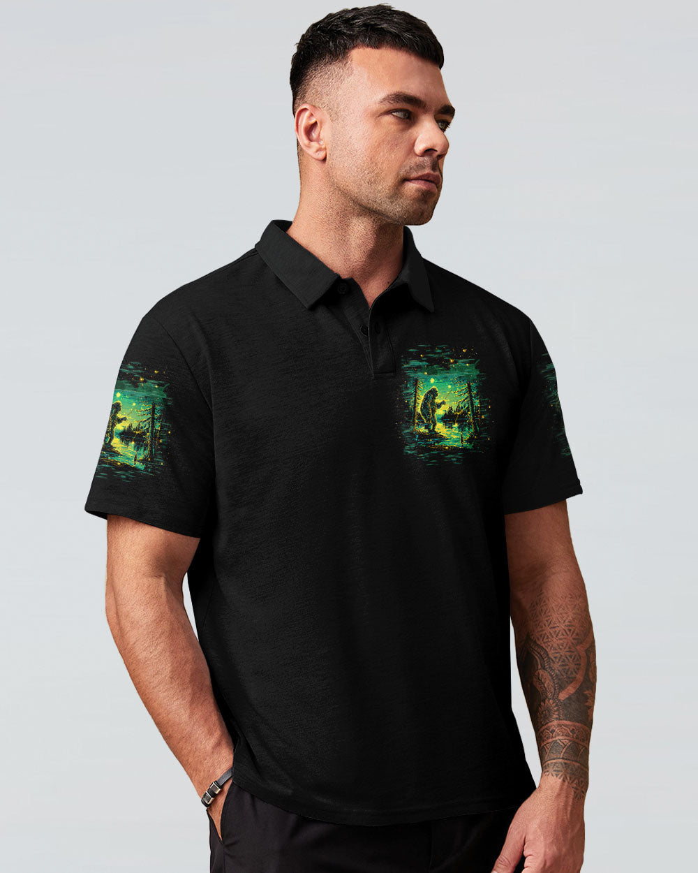 AND INTO THE FOREST I GO BIGFOOT FISHING ALL OVER PRINT   - TLTW0703254
