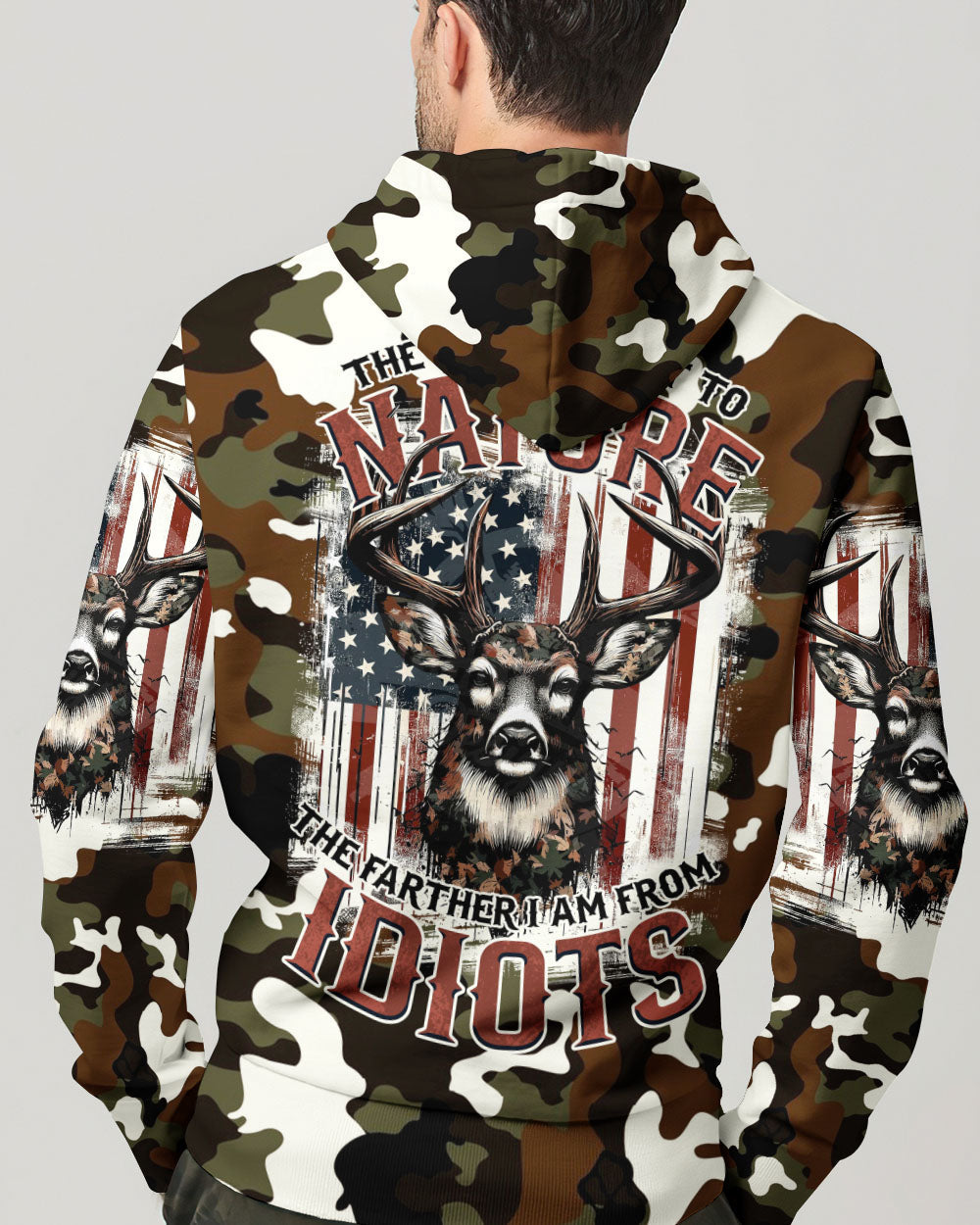 THE CLOSER I GET TO NATURE DEER CAMO ALL OVER PRINT - TYTM0811241