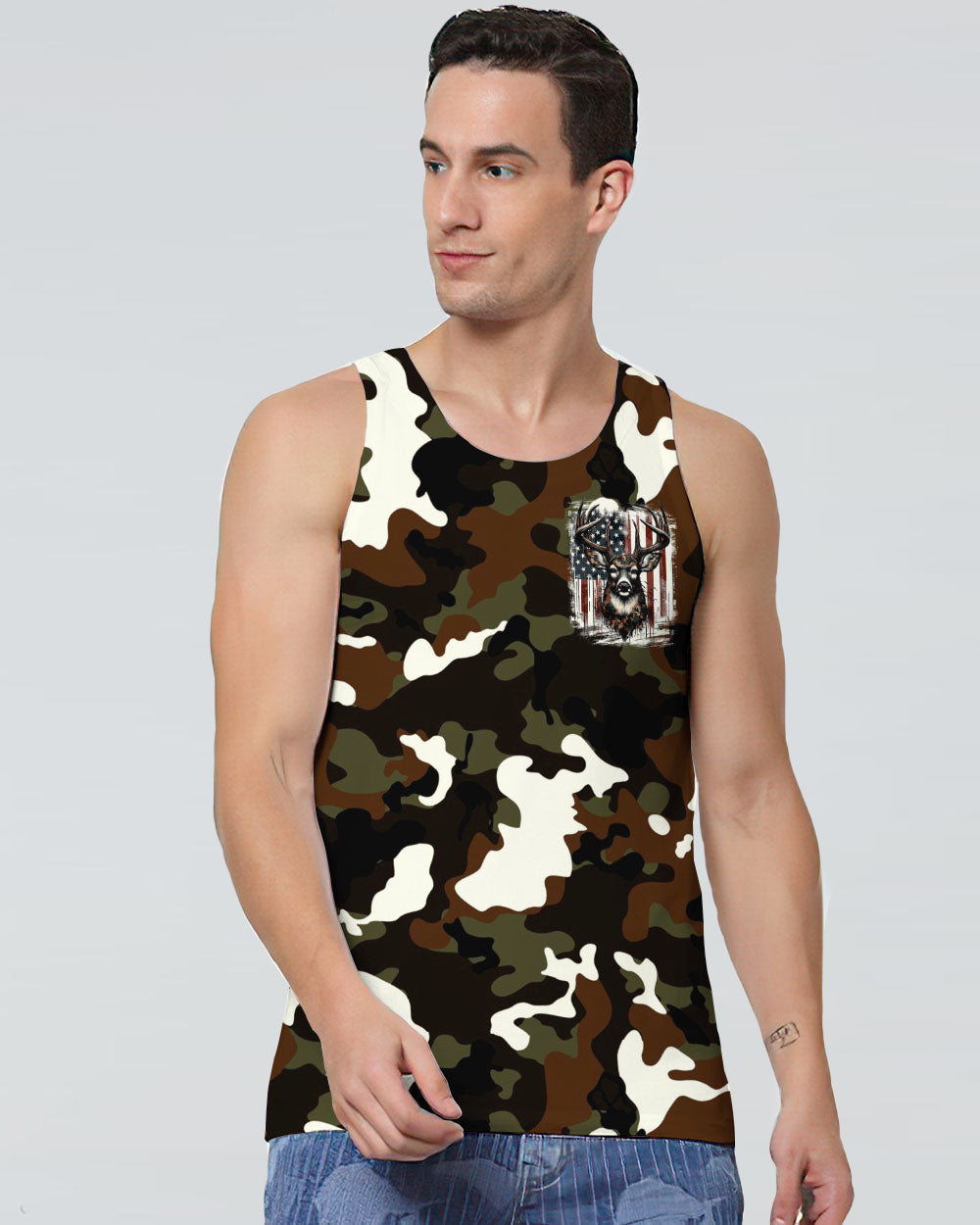 THE CLOSER I GET TO NATURE DEER CAMO ALL OVER PRINT - TYTM0811241