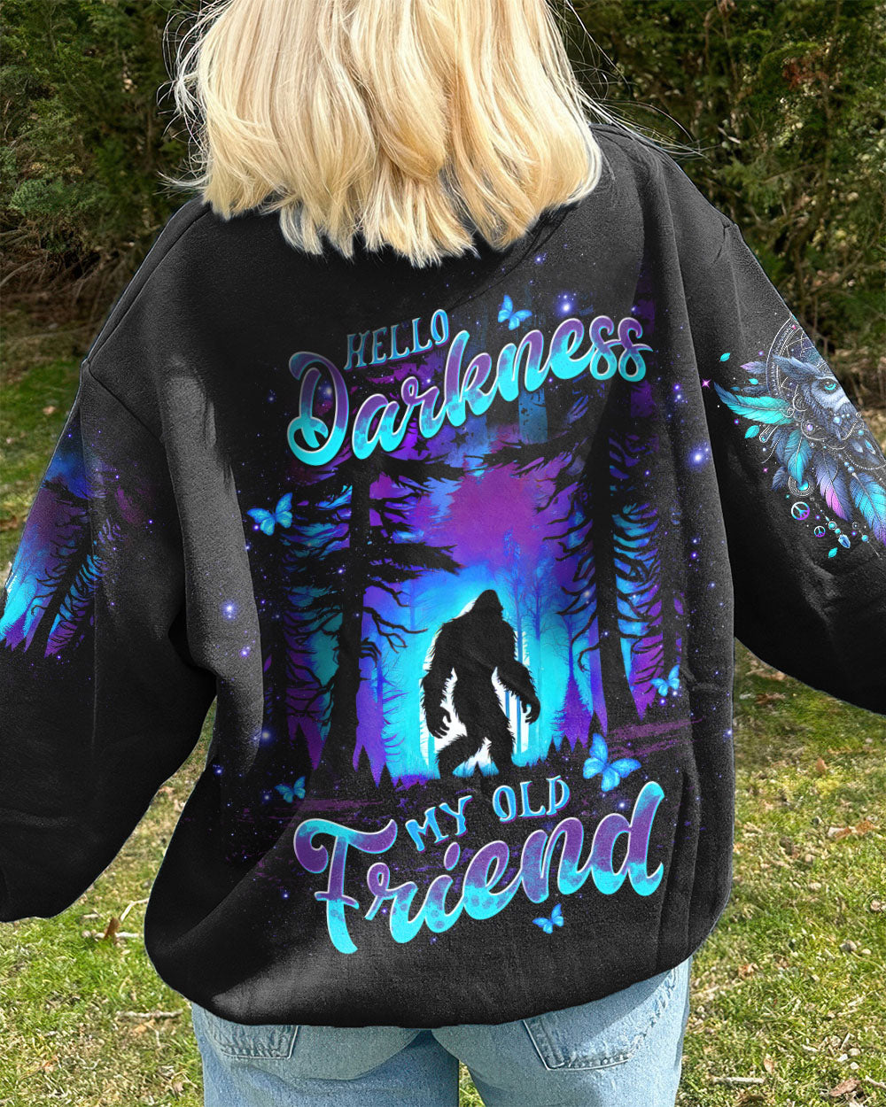 HELLO DARKNESS MY OLD FRIEND BIGFOOT ALL OVER PRINT - TLTW0711254