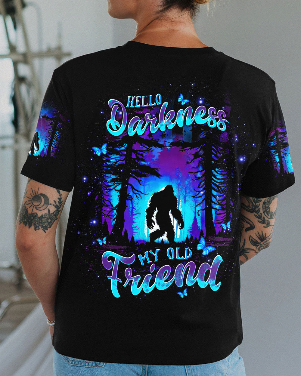 HELLO DARKNESS MY OLD FRIEND BIGFOOT ALL OVER PRINT - TLTW0711254
