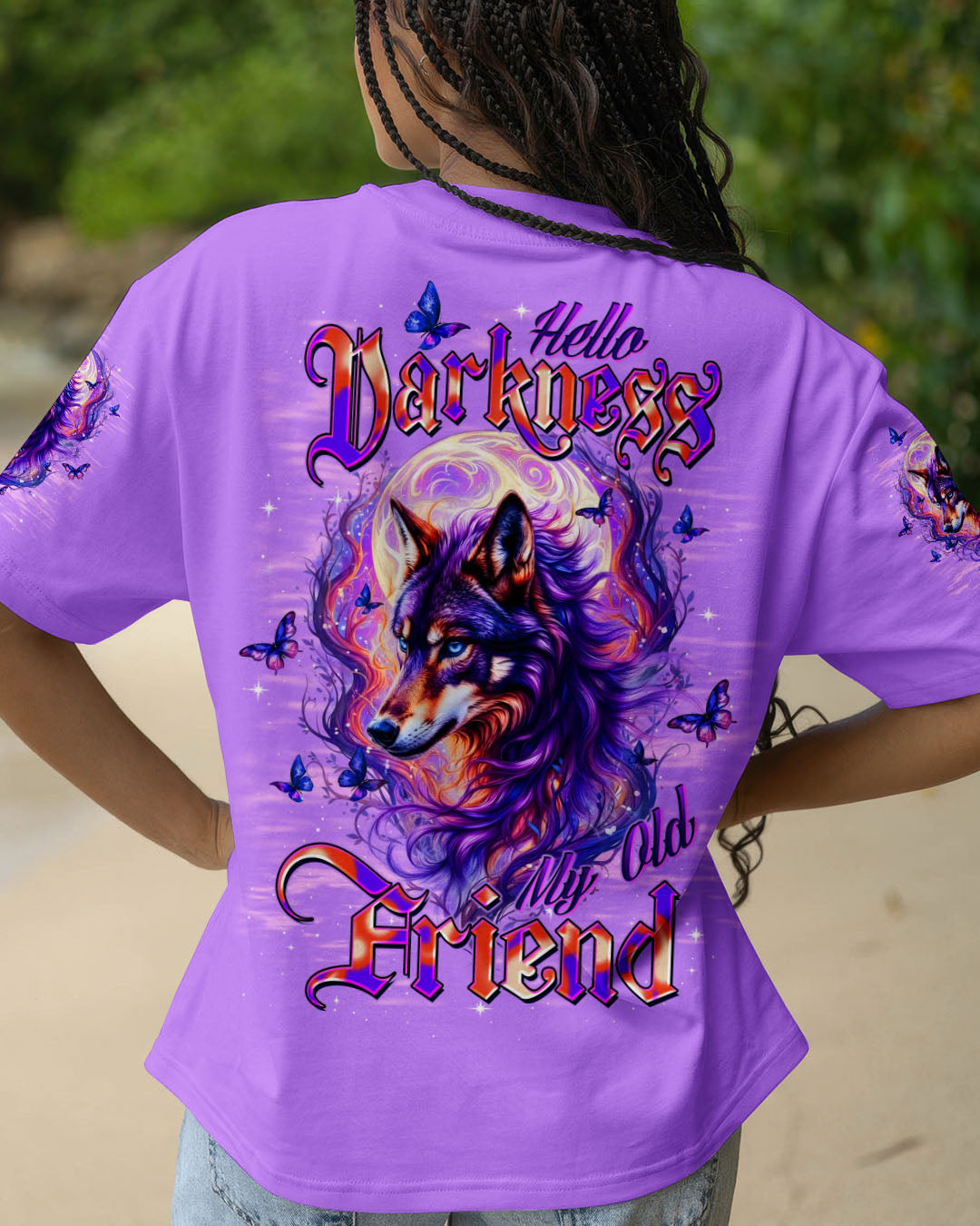 HELLO DARKNESS MY OLD FRIEND WOLF ALL OVER PRINT - TLTW0711255