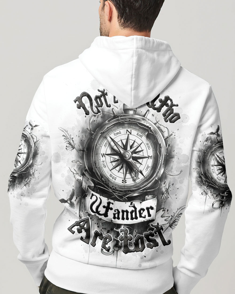NOT ALL WHO WANDER ARE LOST COMPASS ALL OVER PRINT - TLTW0910252