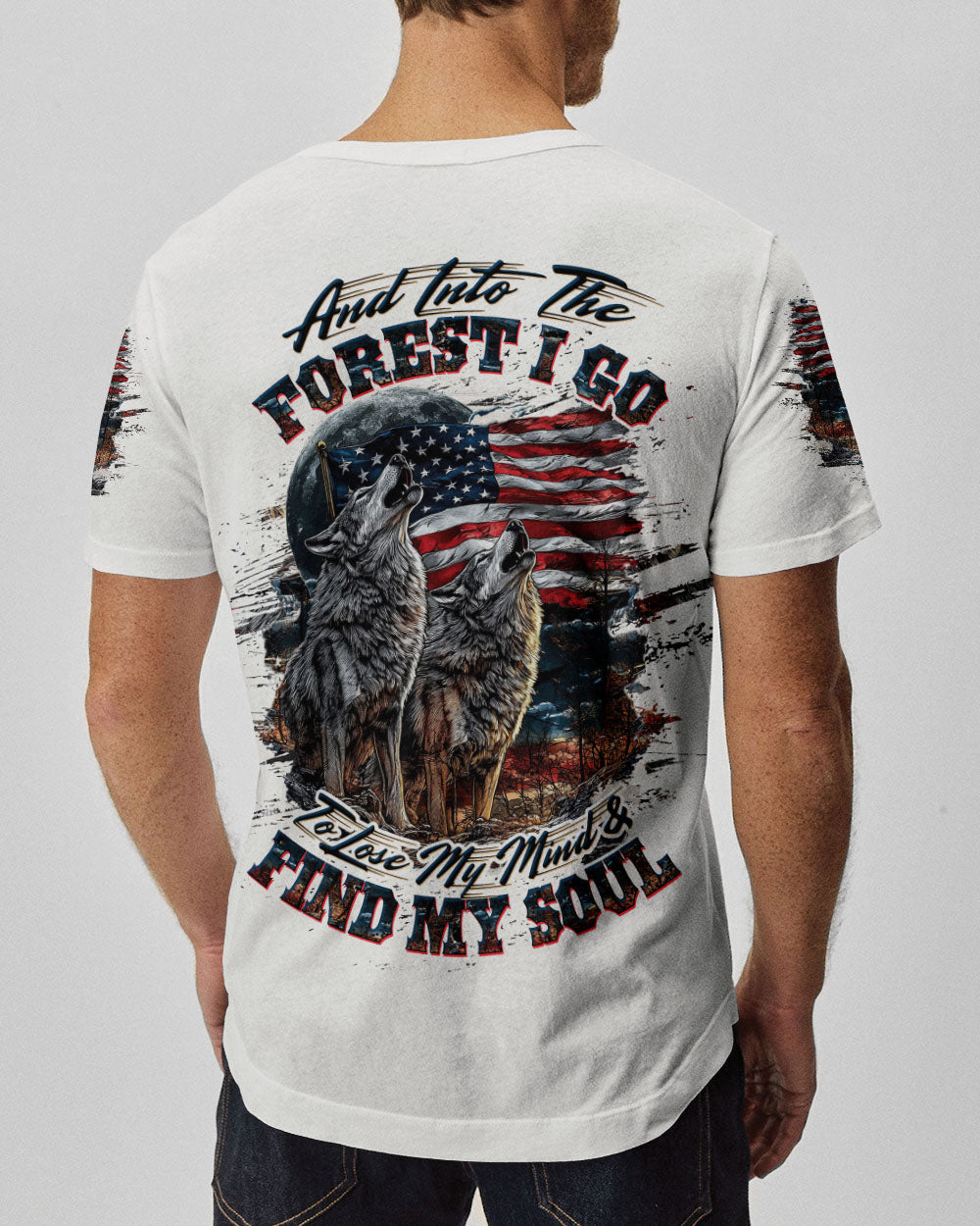 AND INTO THE FOREST I GO WOLF ALL OVER PRINT - TLTW1007252