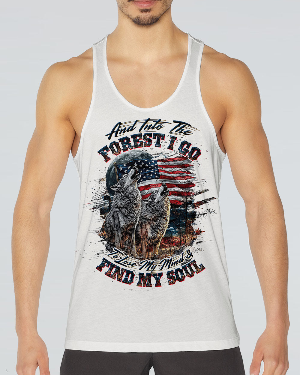 AND INTO THE FOREST I GO WOLF ALL OVER PRINT - TLTW1007252