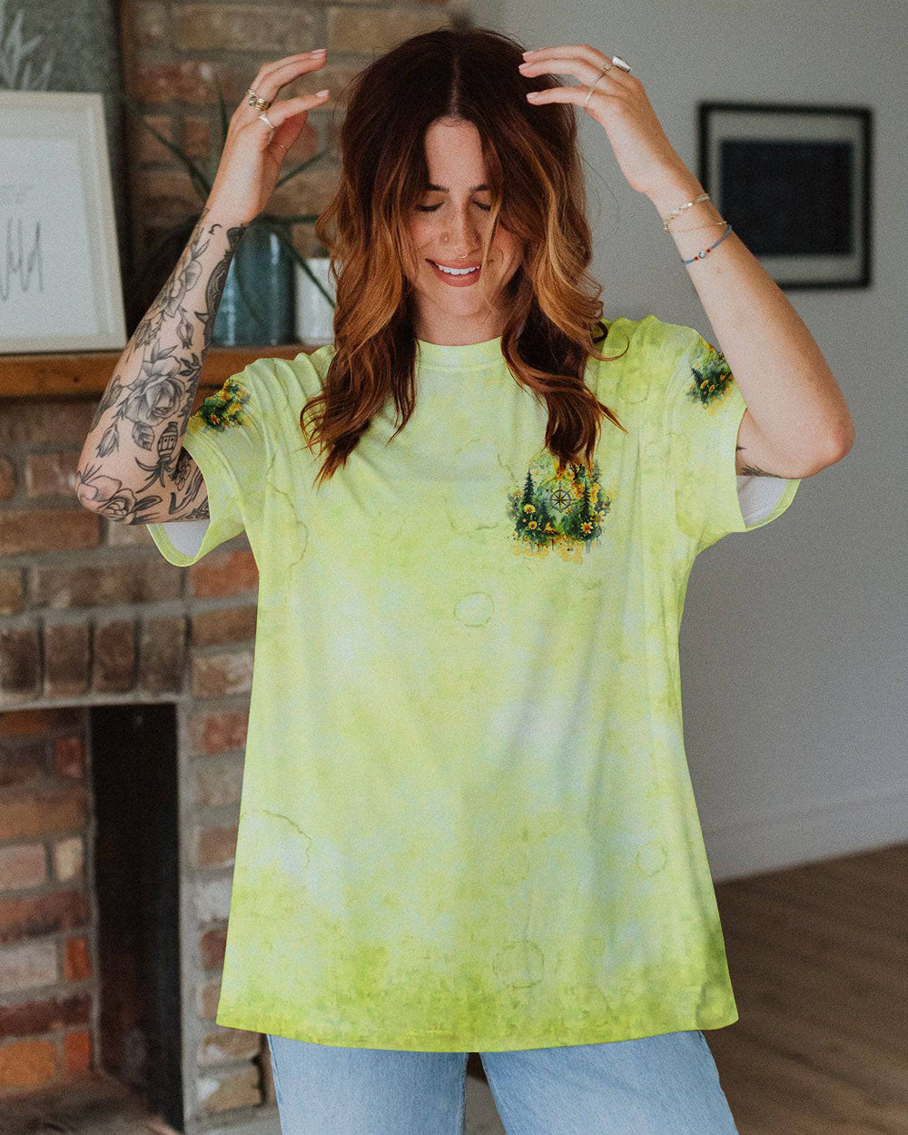 THE CLOSER I GET TO NATURE COMPASS ALL OVER PRINT - TLTW1008243
