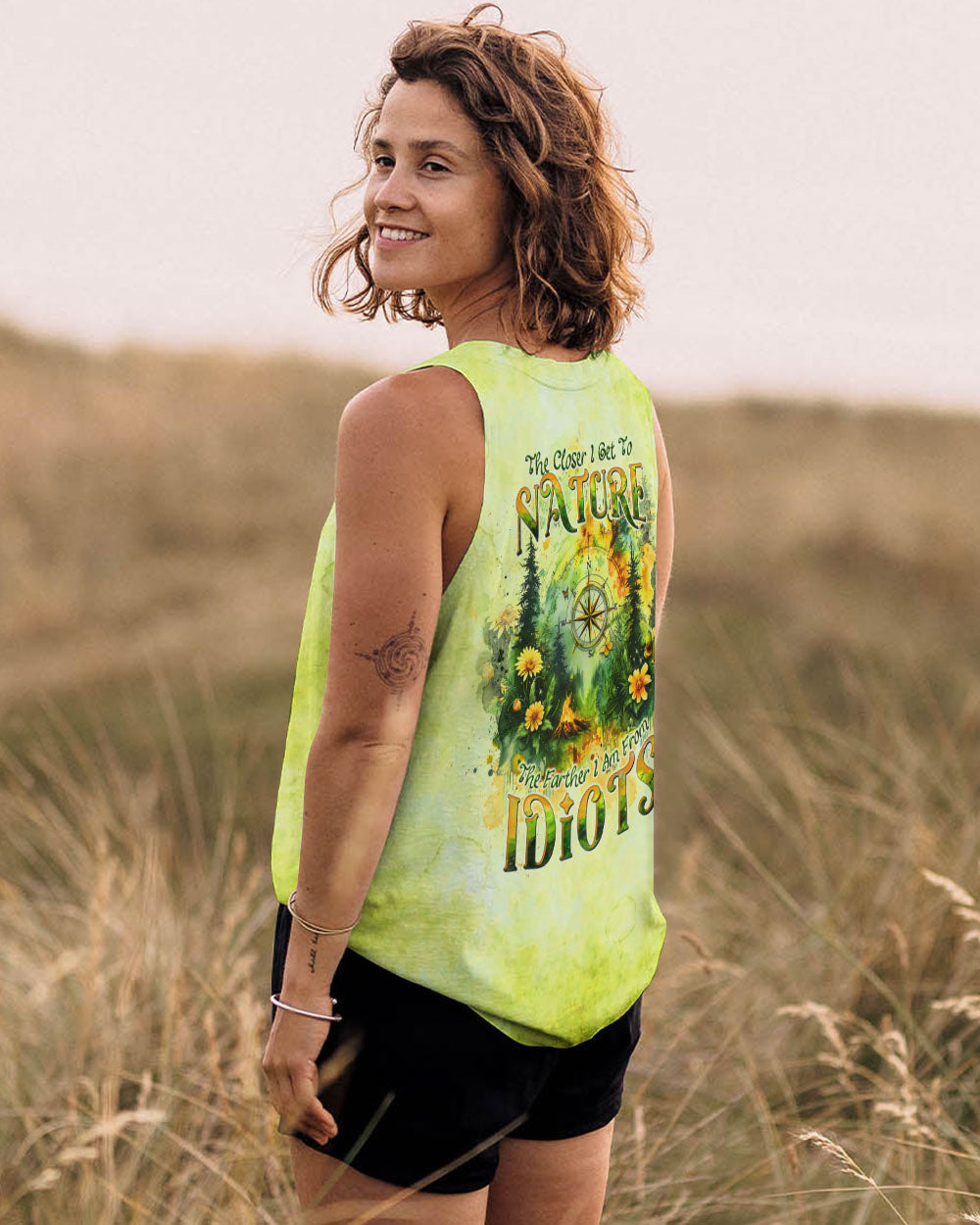 THE CLOSER I GET TO NATURE COMPASS ALL OVER PRINT - TLTW1008243