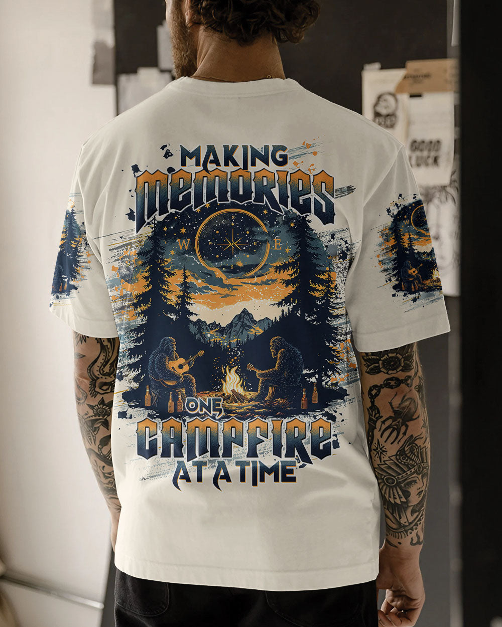  MAKING MEMORIES ONE CAMPFIRE AT A TIME BIGFOOT ALL OVER PRINT - TLTW1012242