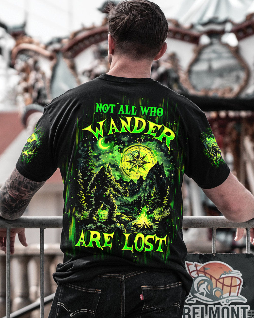 NOT ALL WHO WANDER ARE LOST BIGFOOT COMPASS ALL OVER PRINT -  TLTW1102253