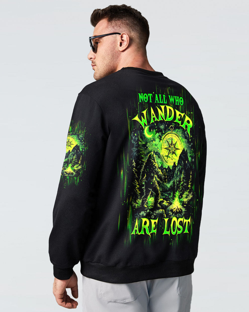 NOT ALL WHO WANDER ARE LOST BIGFOOT COMPASS ALL OVER PRINT -  TLTW1102253
