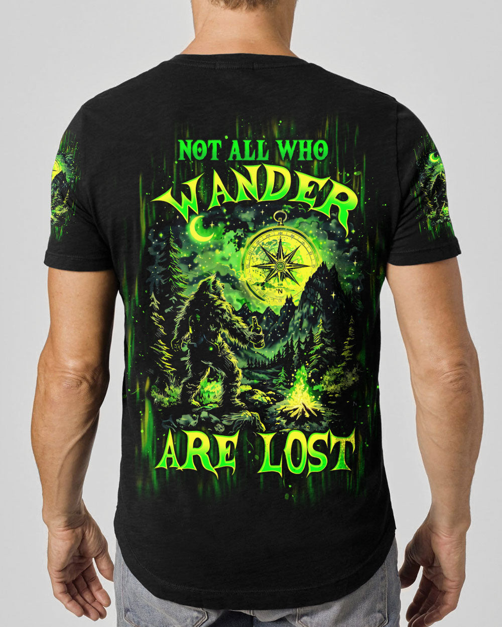 NOT ALL WHO WANDER ARE LOST BIGFOOT COMPASS ALL OVER PRINT -  TLTW1102253