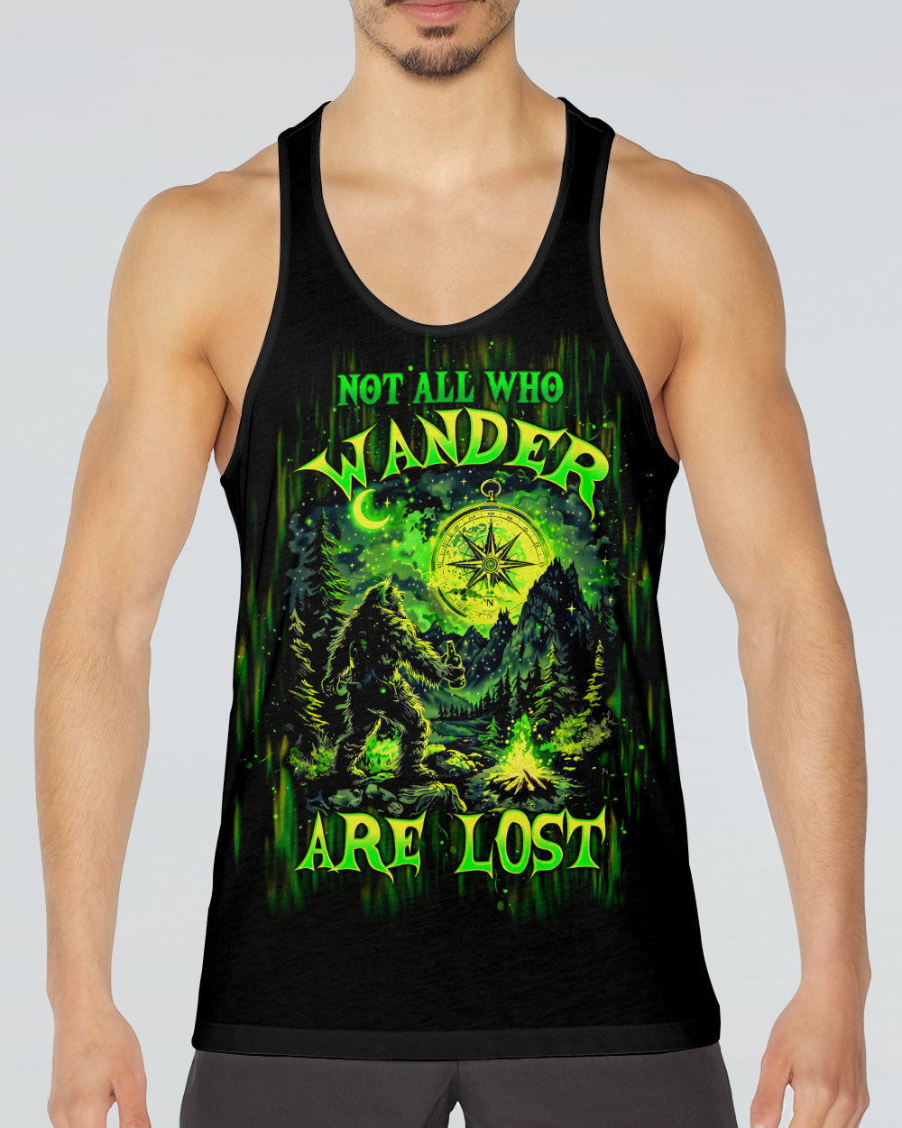NOT ALL WHO WANDER ARE LOST BIGFOOT COMPASS ALL OVER PRINT -  TLTW1102253