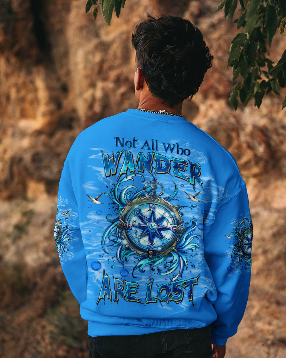 NOT ALL WHO WANDER ARE LOST COMPASS OCEAN ALL OVER PRINT - TLTW1103252