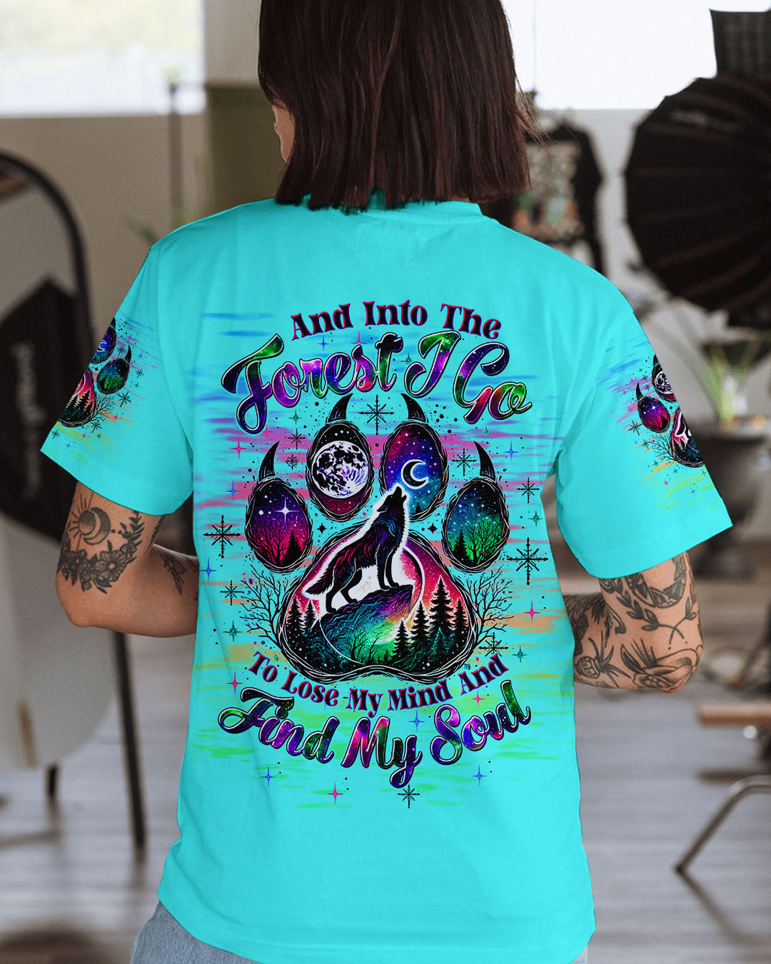 AND INTO THE FOREST I GO WOLF ALL OVER PRINT  - TLTW1104254