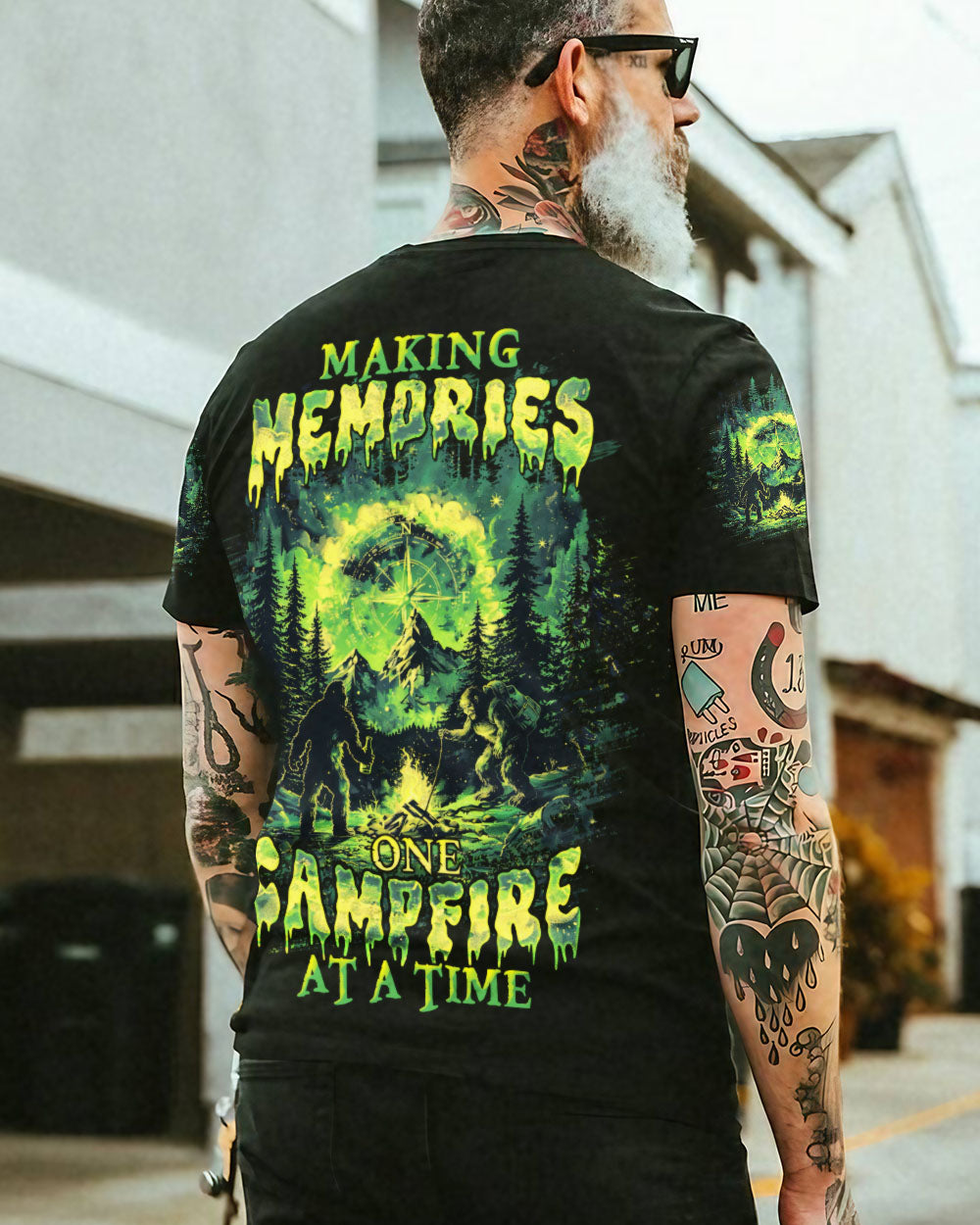 MAKING MEMORIES ONE CAMPFIRE AT A TIME BIGFOOT ALL OVER PRINT  - TLTW1203253