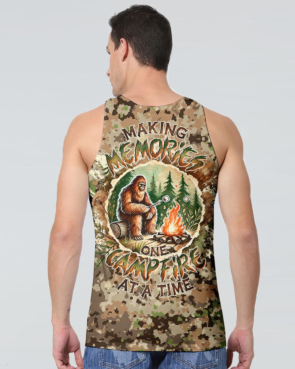 MAKING MEMORIES ONE CAMPFIRE AT A TIME BIGFOOT ALL OVER PRINT - TLTW1212248
