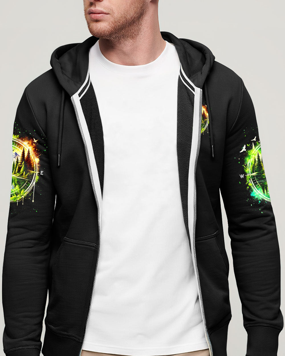 AND INTO THE FOREST I GO BEAR COMPASS ALL OVER PRINT - TLTW1401253