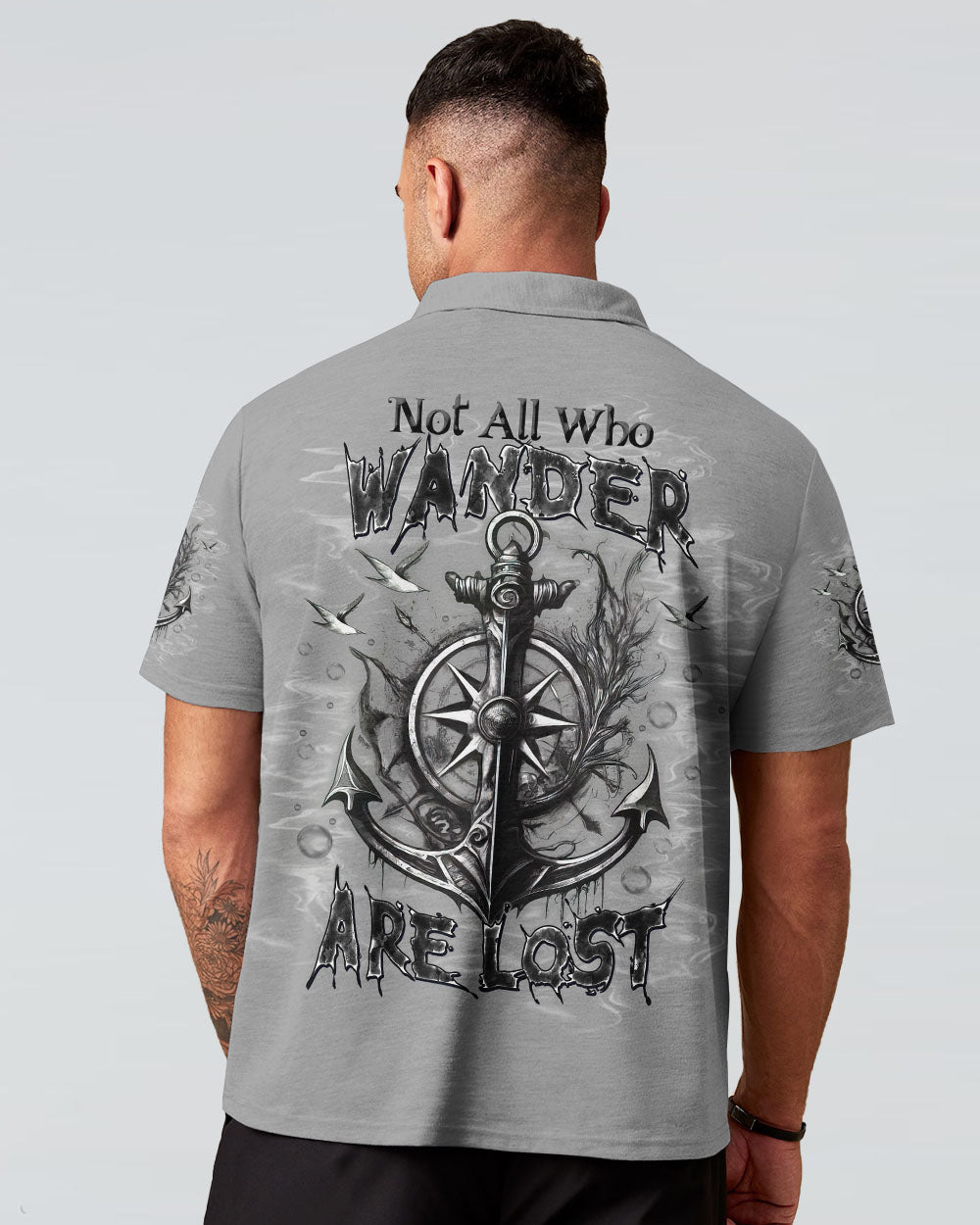 NOT ALL WHO WANDER ARE LOST ANCHOR COMPASS ALL OVER PRINT - TLTW1402252