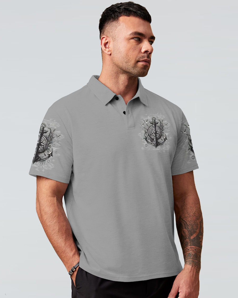 NOT ALL WHO WANDER ARE LOST ANCHOR COMPASS ALL OVER PRINT - TLTW1402252