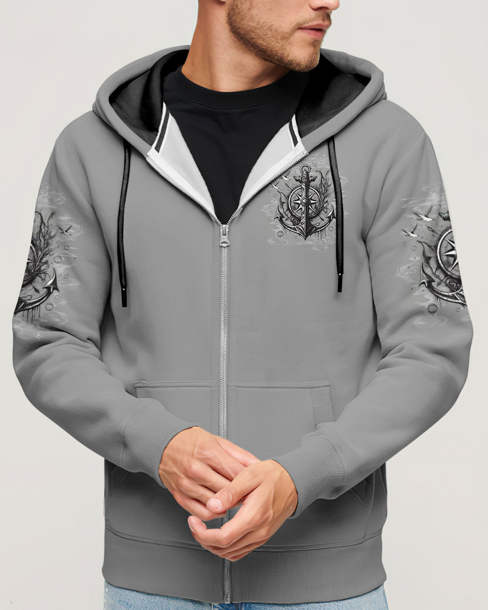 NOT ALL WHO WANDER ARE LOST ANCHOR COMPASS ALL OVER PRINT - TLTW1402252