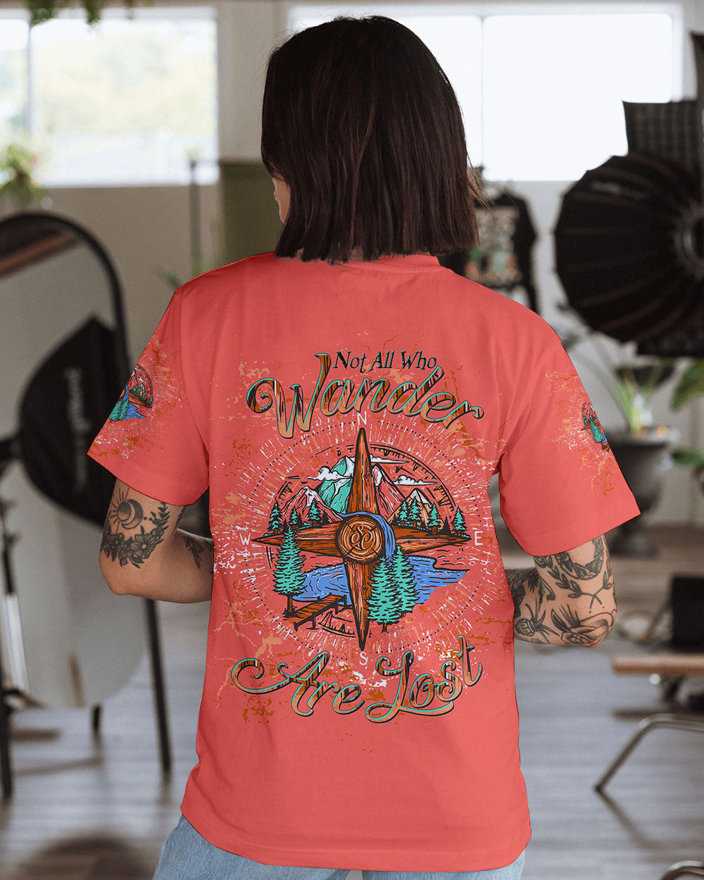 NOT ALL WHO WANDER ARE LOST COMPASS ALL OVER PRINT - TLTW1408244