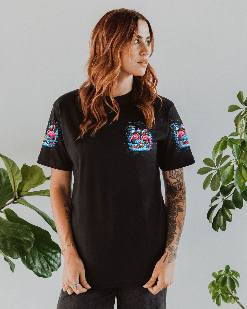 MAKING MEMORIES ONE CAMPFIRE AT A TIME FLAMINGO CHRISTMAS ALL OVER PRINT -  TLTW1410244