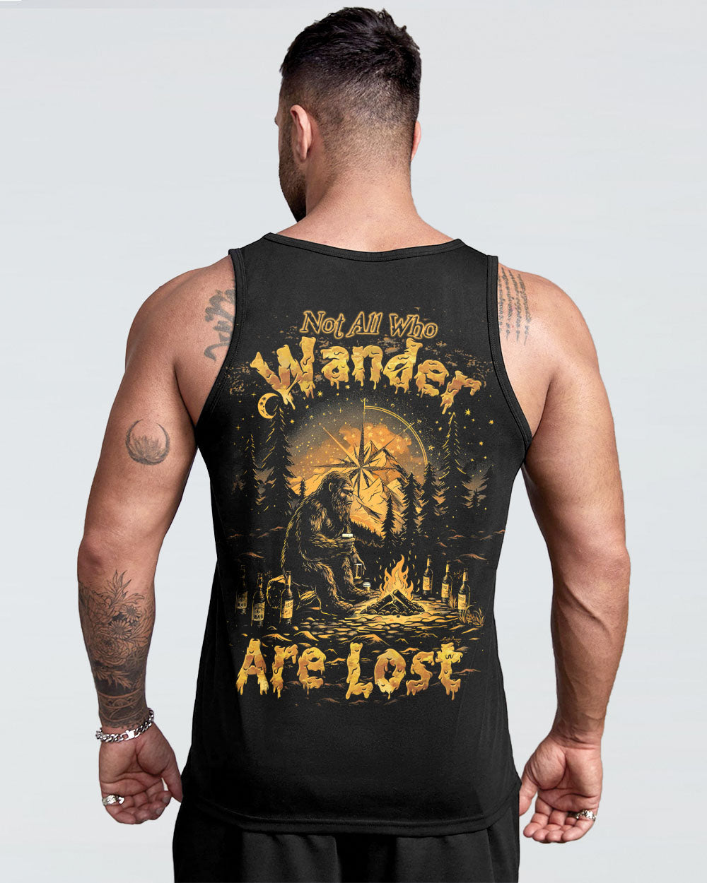 NOT ALL WHO WANDER ARE LOST BIGFOOT COMPASS ALL OVER PRINT - TLTW1508244