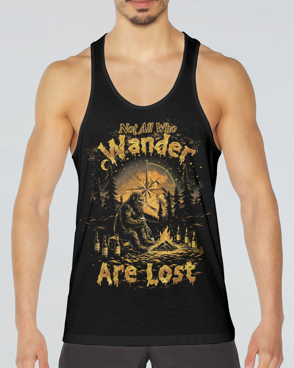 NOT ALL WHO WANDER ARE LOST BIGFOOT COMPASS ALL OVER PRINT - TLTW1508244