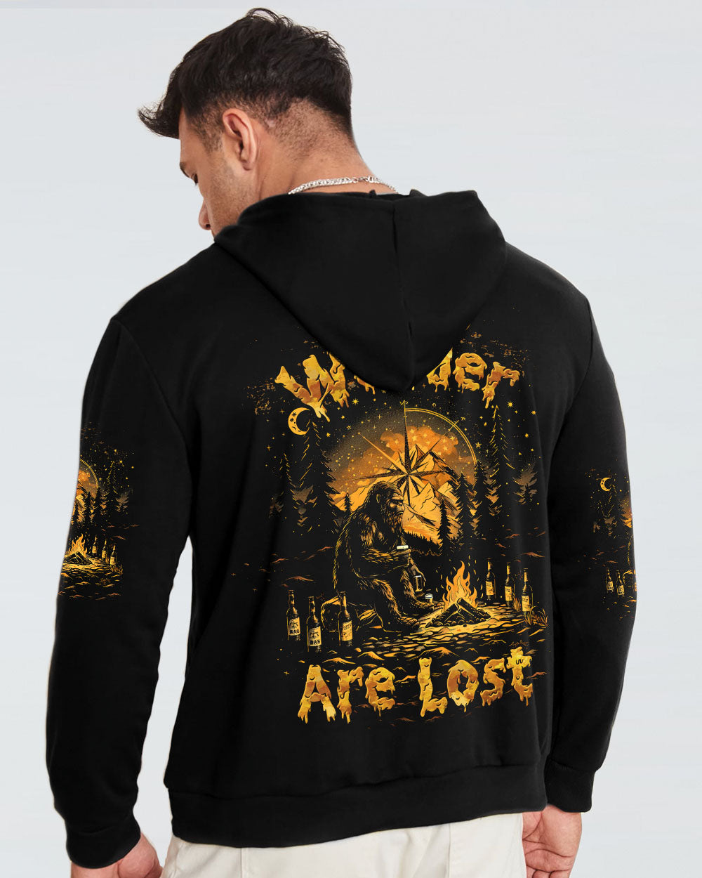 NOT ALL WHO WANDER ARE LOST BIGFOOT COMPASS ALL OVER PRINT - TLTW1508244