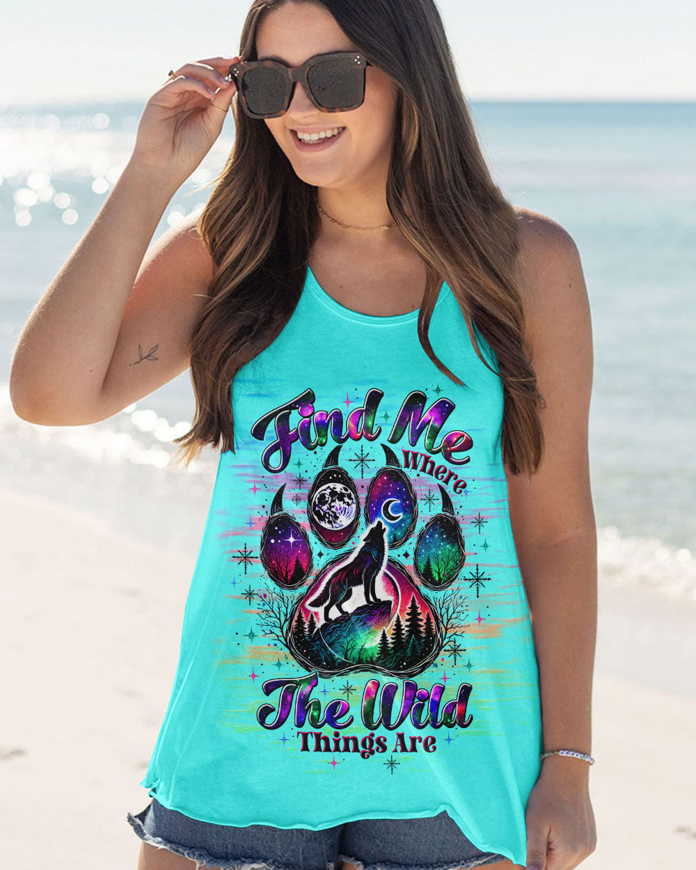  FIND ME WHERE THE WILD THINGS ARE WOLF ALL OVER PRINT  - TLTW1511245