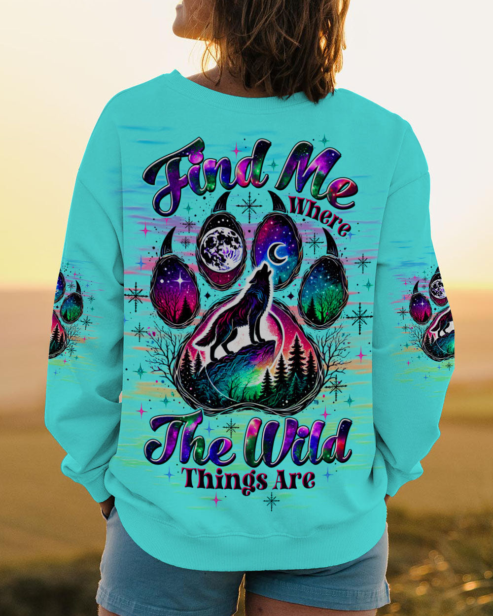 FIND ME WHERE THE WILD THINGS ARE WOLF ALL OVER PRINT   - TLTW1511245