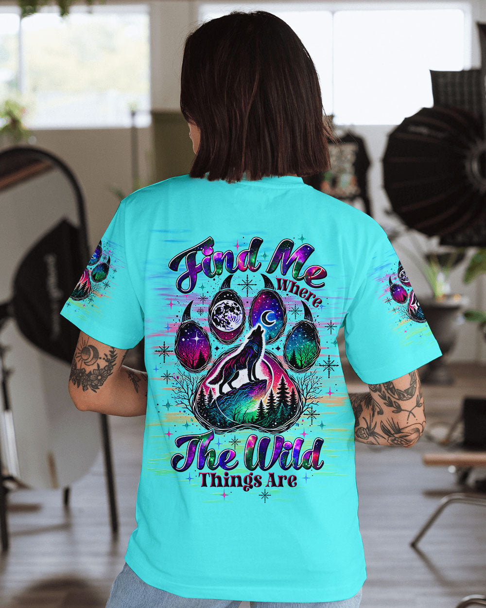 FIND ME WHERE THE WILD THINGS ARE WOLF ALL OVER PRINT   - TLTW1511245