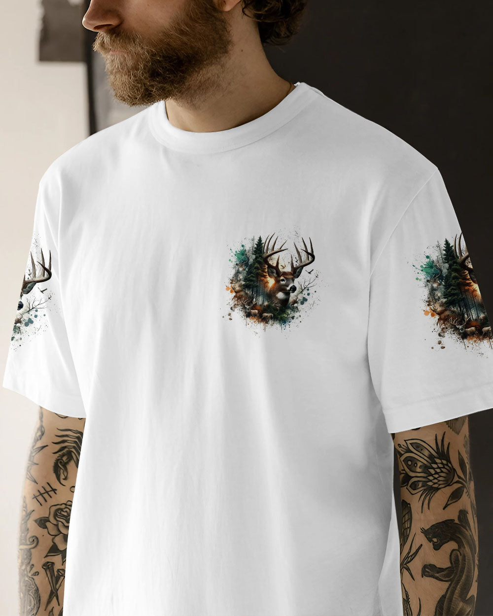 THE CLOSER I GET TO NATURE DEER HUNTING ALL OVER PRINT - TLTW1707242