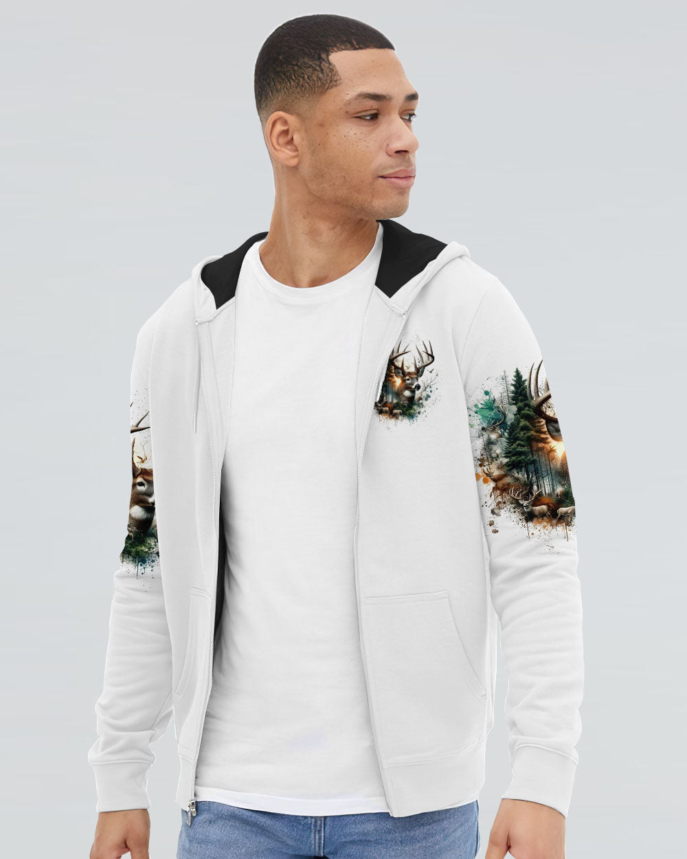 THE CLOSER I GET TO NATURE DEER HUNTING ALL OVER PRINT - TLTW1707242