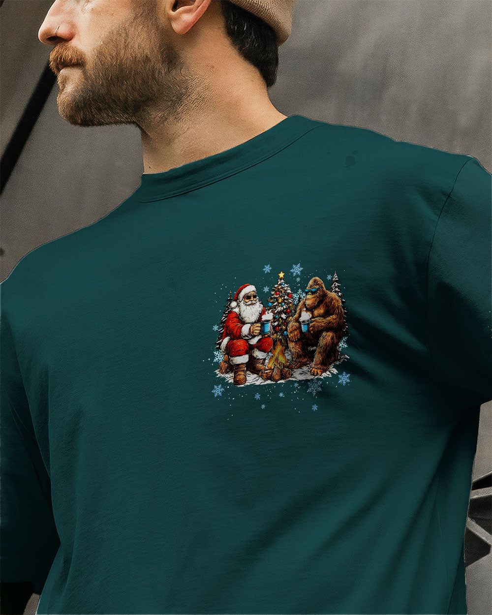 MAKING MEMORIES ONE CAMPFIRE AT A TIME BIGFOOT CHRISTMAS ALL OVER PRINT - TLTW1711251
